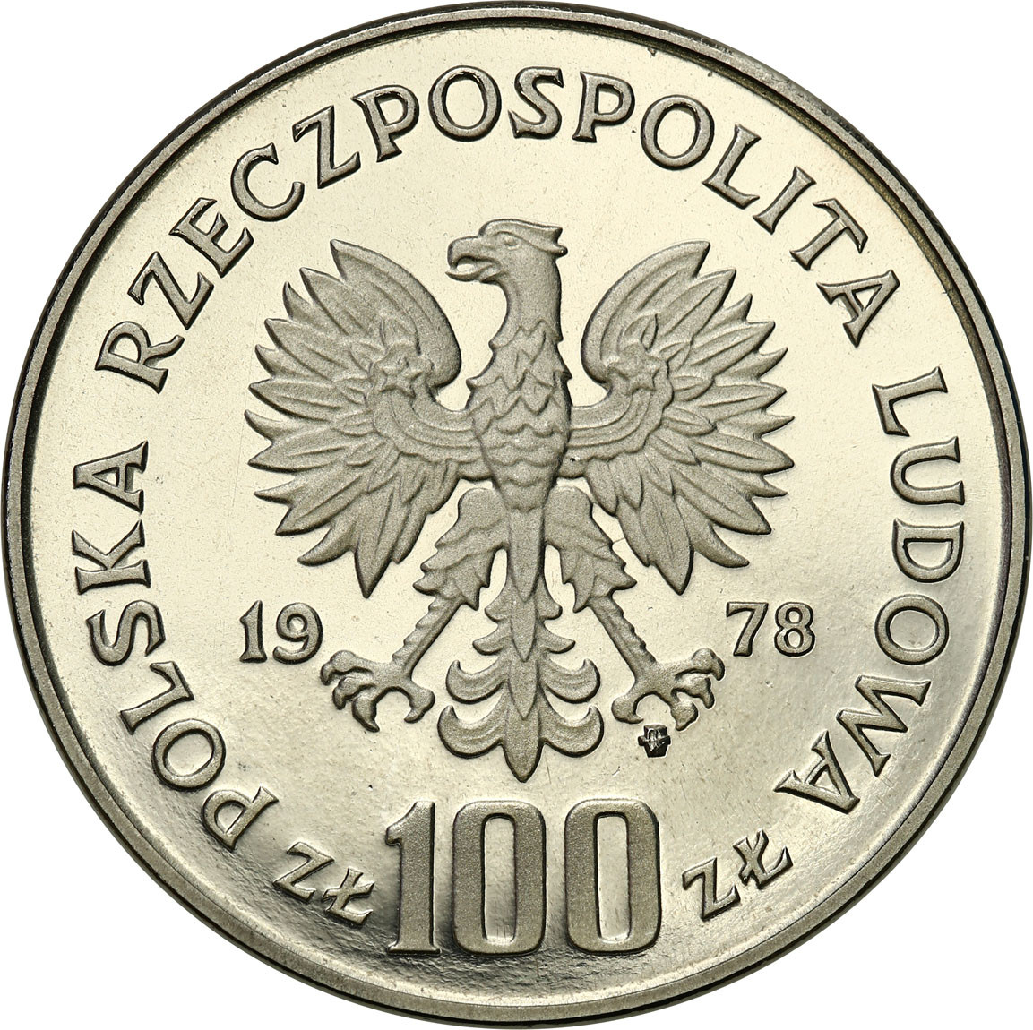 PRL. PRÓBA 100 złotych 1978 – Adam Mickiewicz